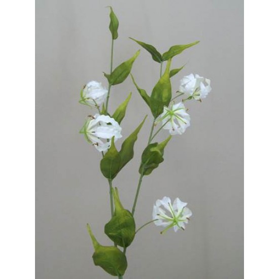 Silk Gloriosa Flame Lily White 98cm - G077 E3