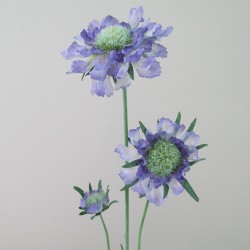 Silk Scabious Flowers Blue 64cm | Artificial Scabiosa - S058 U4
