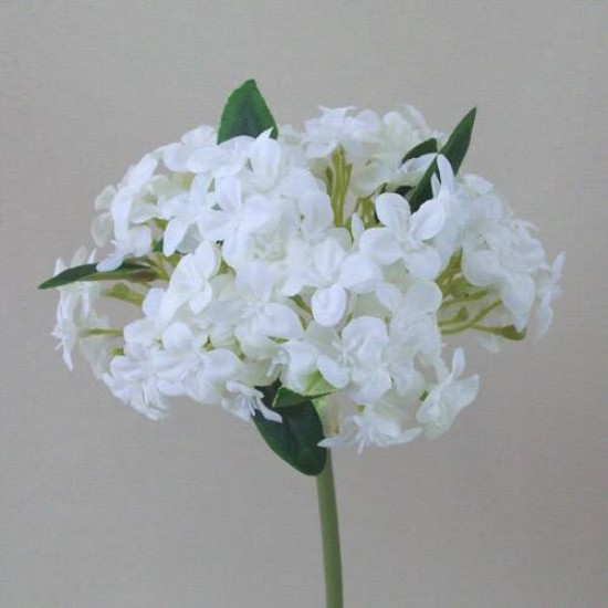 Silk Snowball Flowers Ivory 33cm - S052 P3