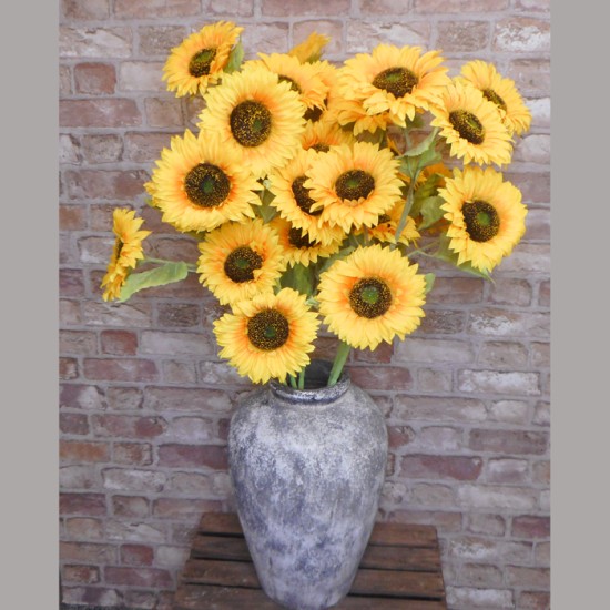 Artificial Sunflowers Stem 5 Flowers 97cm - S086 LL4