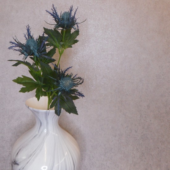 Wild Sea Holly Thistles Aqua Blue 67cm - E020 H2