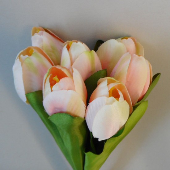 Artificial Tulip Bunch Pink 27cm - T069 KK2
