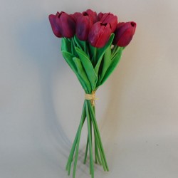 Artificial Tulips Bunch Red 36cm - T039 R4