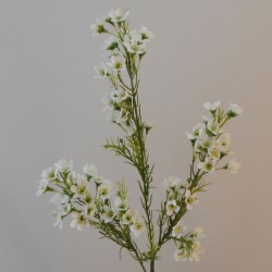 Artificial Wax Flowers White 67cm - W065 