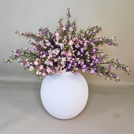 Artificial Wax Flowers Purple 62cm - W010 M3