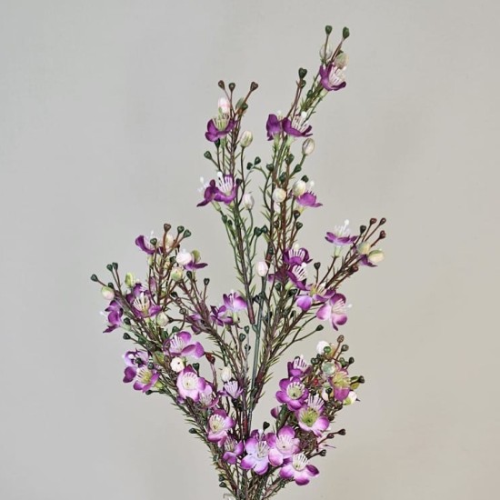 Artificial Wax Flowers Purple 62cm - W010 M3