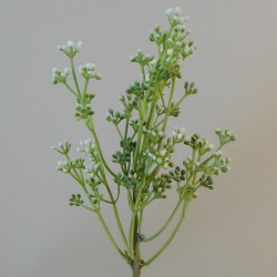 Short Stem Artificial Wax Flower Buds White 36cm - W069 LL2