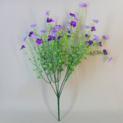 Artificial Wild Flower Plants Purple 39cm - W042 