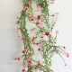 Artificial Wild Flowers Garland Pink 180cm - W055 JJ4