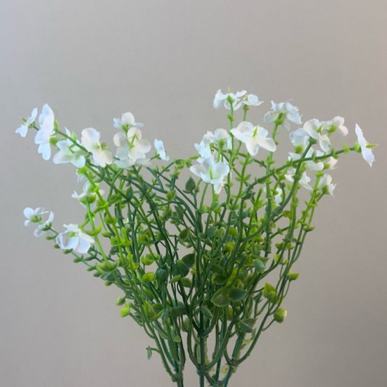 Artificial Wild Flowers Plant White 39cm - W007 DD4 Artificial Wild Flowers Plant White 39cm - W007 DD4