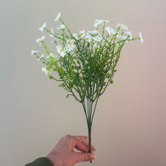Artificial Wild Flowers Plant White 39cm - W007 DD4 Artificial Wild Flowers Plant White 39cm - W007 DD4