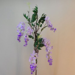 Artificial Wisteria Branch Purple 5 Flowers 100cm - W028 S4