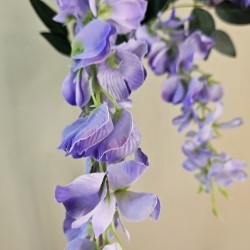 Artificial Wisteria Three Lavender Flowers 105cm - W072 S1