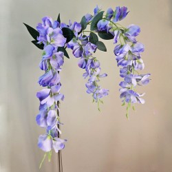 Artificial Wisteria Three Lavender Flowers 105cm - W072 S1