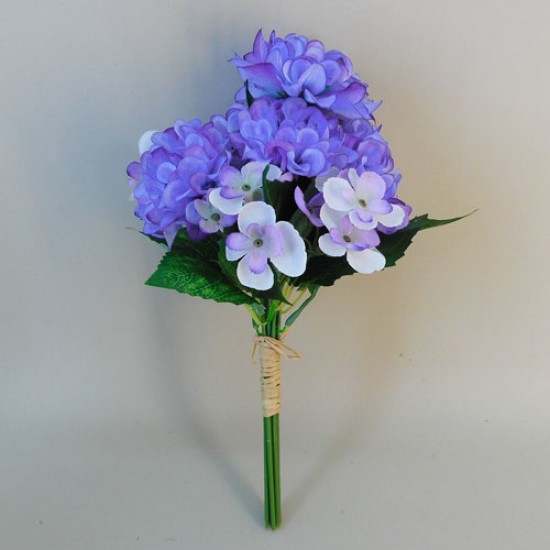 Artificial Flowers Posy Zinnias and Blossom 32cm - Z030 JJ4