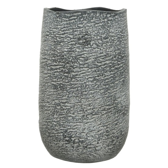 Aztec Dark Grey Textured Vase 30cm - VS025 9D