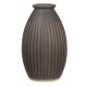 Grooved Vase Black 22cm - VS029 2B