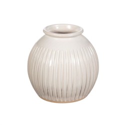 Grooved Vase Off White 16cm - VS028 1A