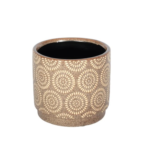 Hamilton Plant Pot Cover Brown 13cm - POT007 11C