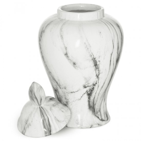 Marble Large Ginger Jar 32cm - LUX029 10D