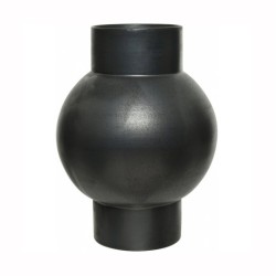 Matt Black Shaped Vase 30cm - VS024 