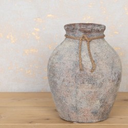 Mia Aged Stone Vase 28cm - VS091