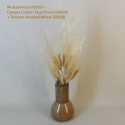 Mustard Ceramic Bud Vase 17.5cm - VS069 9B