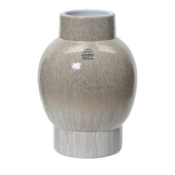 Natural Glazed Terracotta Shaped Vase Large 30cm - VS002 4A