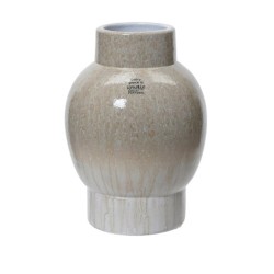 Natural Glazed Terracotta Shaped Vase Small 25cm - VS032 9D