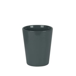 Vienna Ceramic Plant Pot Cover Grey Gloss 12cm - POT021 7C