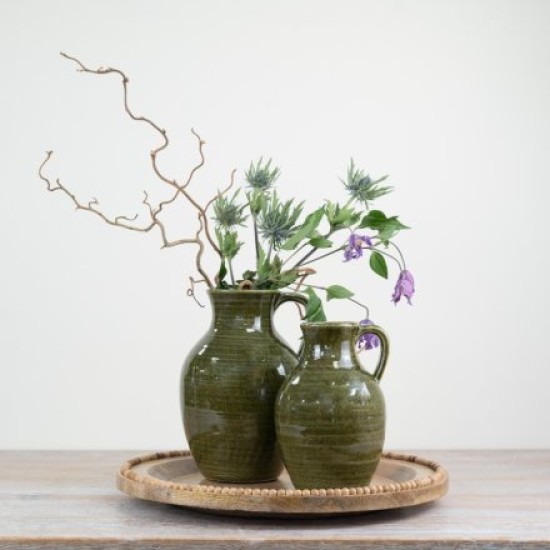 Viona Pitcher Vase Green Small 17cm - VS046