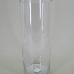 40cm x 15cm Clear Glass Cylinder Vase - GL028 7A