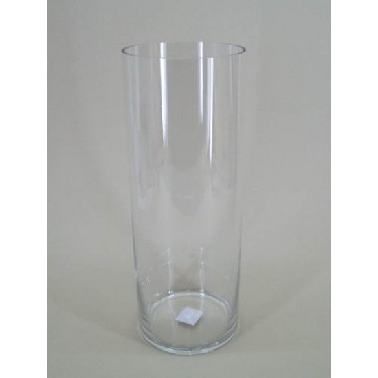 40cm x 15cm Clear Glass Cylinder Vase - GL028 7A