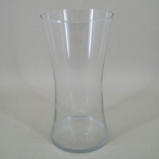 25cm Clear Glass Hand Tied Flower Vase - GL047  8D