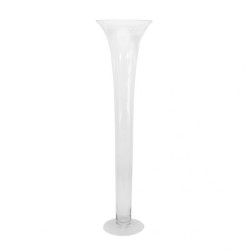 100cm Clear Glass Trumpet Vase - GL005 FR