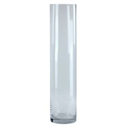 80cm x 15cm Clear Glass Cylinder Vase - GL058