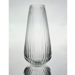 Ribbed Glass Florentine Vase 30cm - GL148 MIDDLE