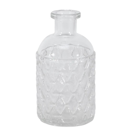 Romagna Bottle Flower Vase Clear 13cm - GL095 Romagna Bottle Flower Vase Clear 13cm - GL095