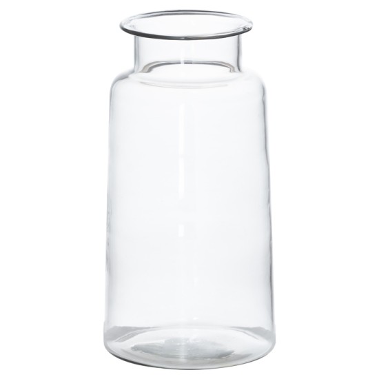 Tall Wide Neck Bottle Vase Clear Glass 29cm - GL205 8E