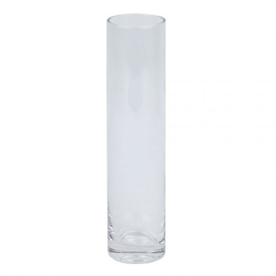 18cm Clear Glass Cylinder Bud Vase Gl107