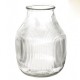 Clear Glass Fine Ribbed Vase 18cm - GL050 8B