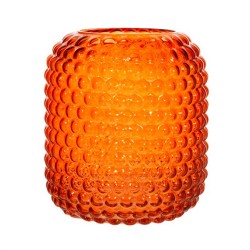 Amber Glass Bobble Vase 20cm - GL034 5D