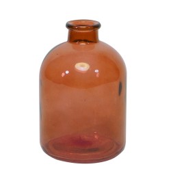 Castille Honey Brown Glass Bottle Vase 17cm - GL213 2C