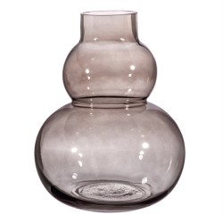 Glass Pebble Vase Grey Smoke 25cm - GL062 1E
