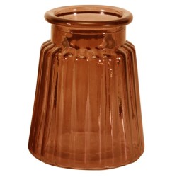 Lillie Honey Brown Glass Vase 12cm - GL209A