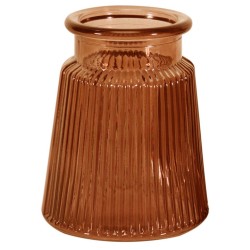 Oscar Honey Brown Glass Vase 12cm - GL209