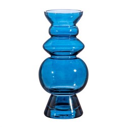 Selina Glass Vase Blue 17cm - GL053 1D