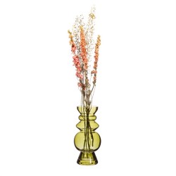 Selina Glass Vase Green 17cm - GL055 8C
