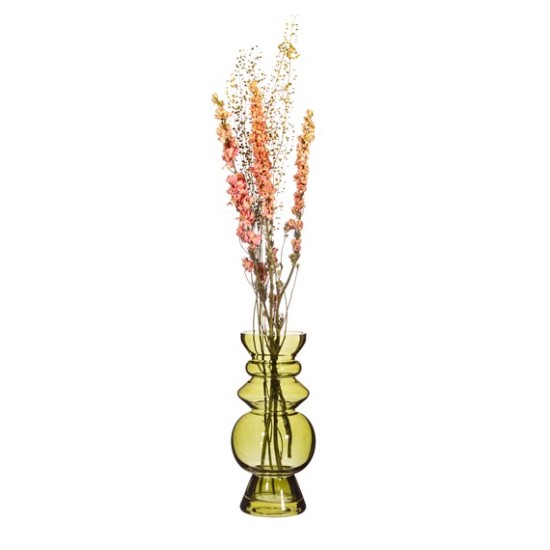 Selina Glass Vase Green 17cm - GL055 1C