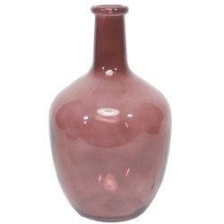 Large Glass Bottle Flower Vase Dusky Pink 29cm - GL015 11C